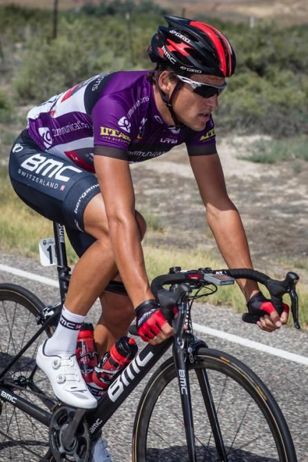 Jakub Novak (BMC) spends the day in the sprint leader's jersey.