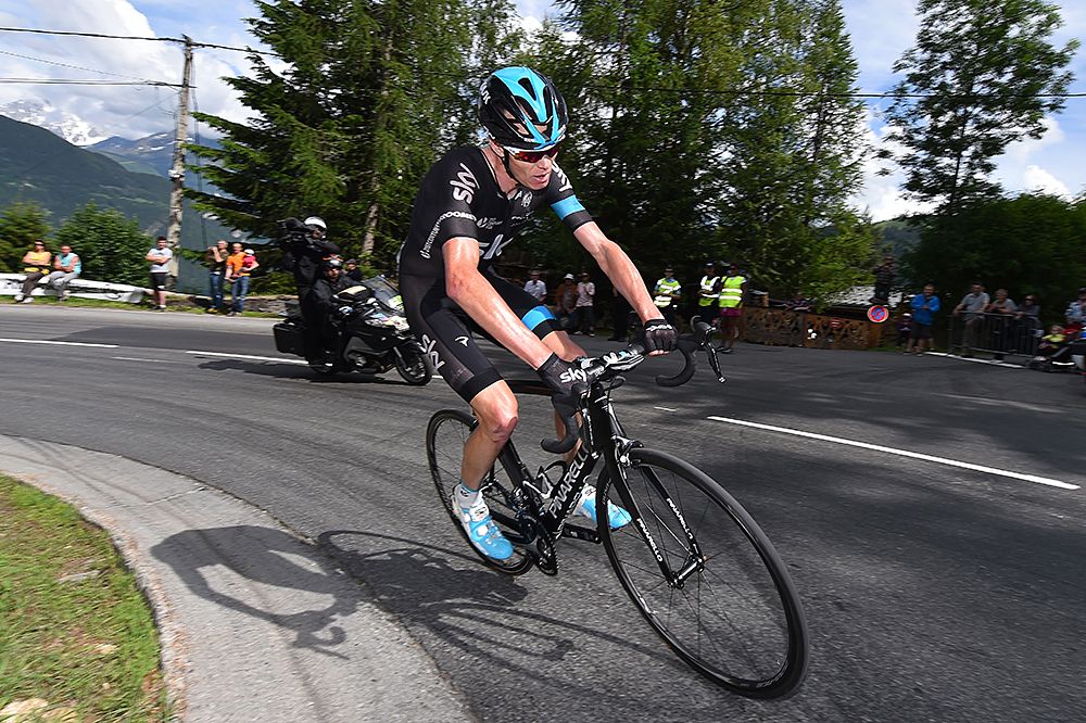 Chris Froome (Team Sky) on his way to a solo stage 7 win