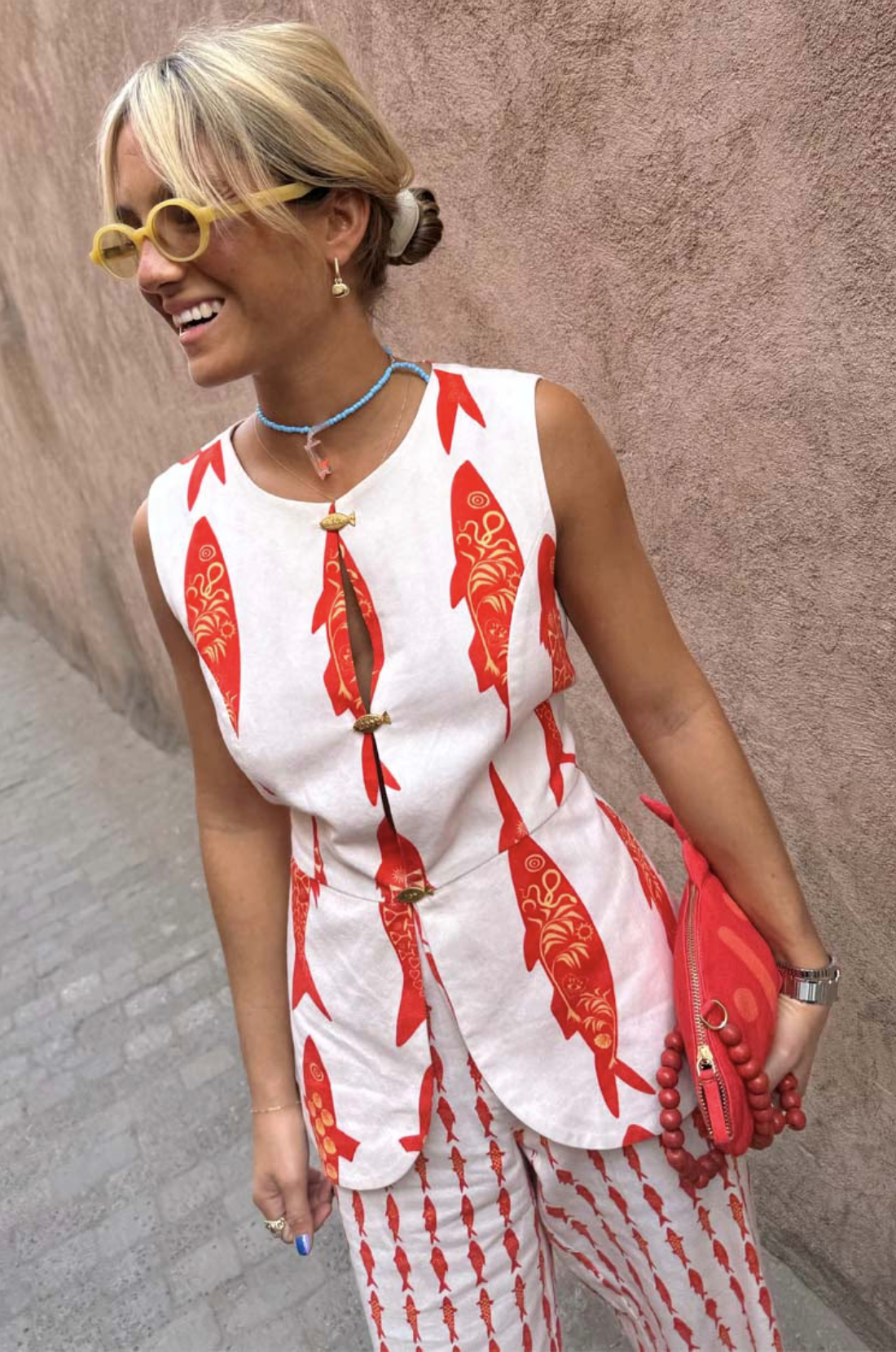 Never Fully Dressed, Cream Marina Sol Waistcoat