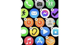 A screenshot showing the apps screen in watchOS
