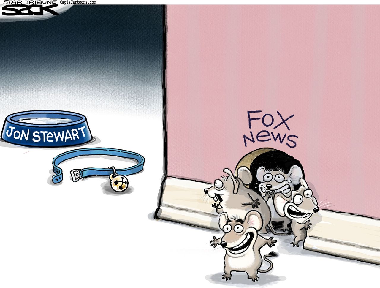 Editorial cartoon Jon Stewart