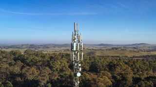 Fixed wireless data tower in rural Australia