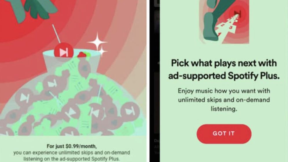 Spotify Plus is being trialled for 99c per month