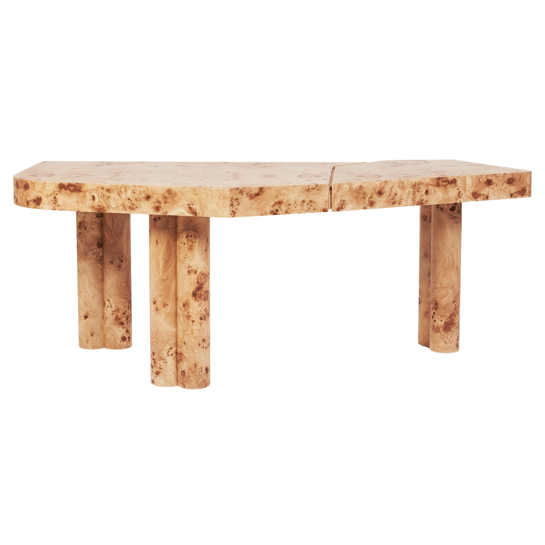 Burl wood desk