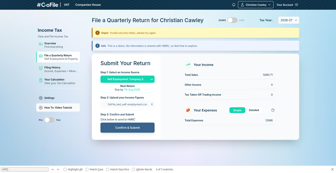 Screenshots from GoFile Free