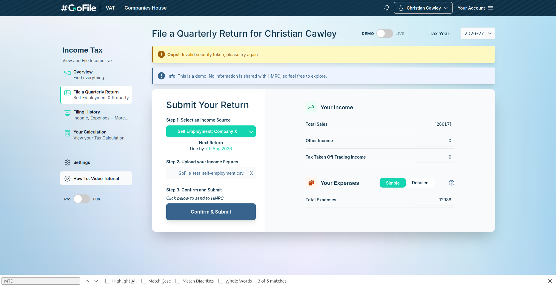 Screenshots from GoFile Free