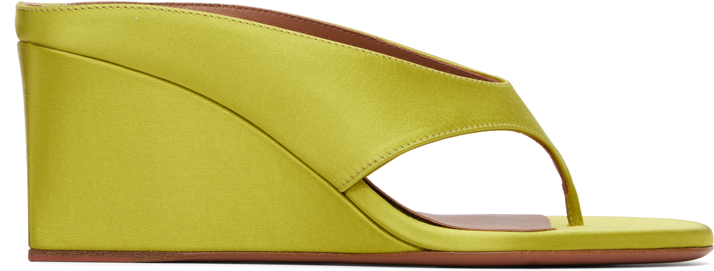 Green Cube Thong Mule Sandals