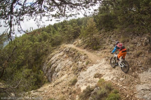 A racer descends during day 4 of the Trans-Provence