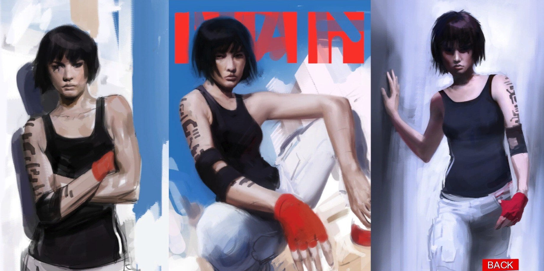 Faith art from Mirror's Edge