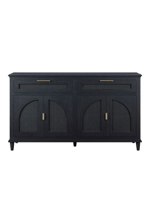 Beautiful Drew Rattan Media Console With Teched Away Drawer by Drew Barrymore