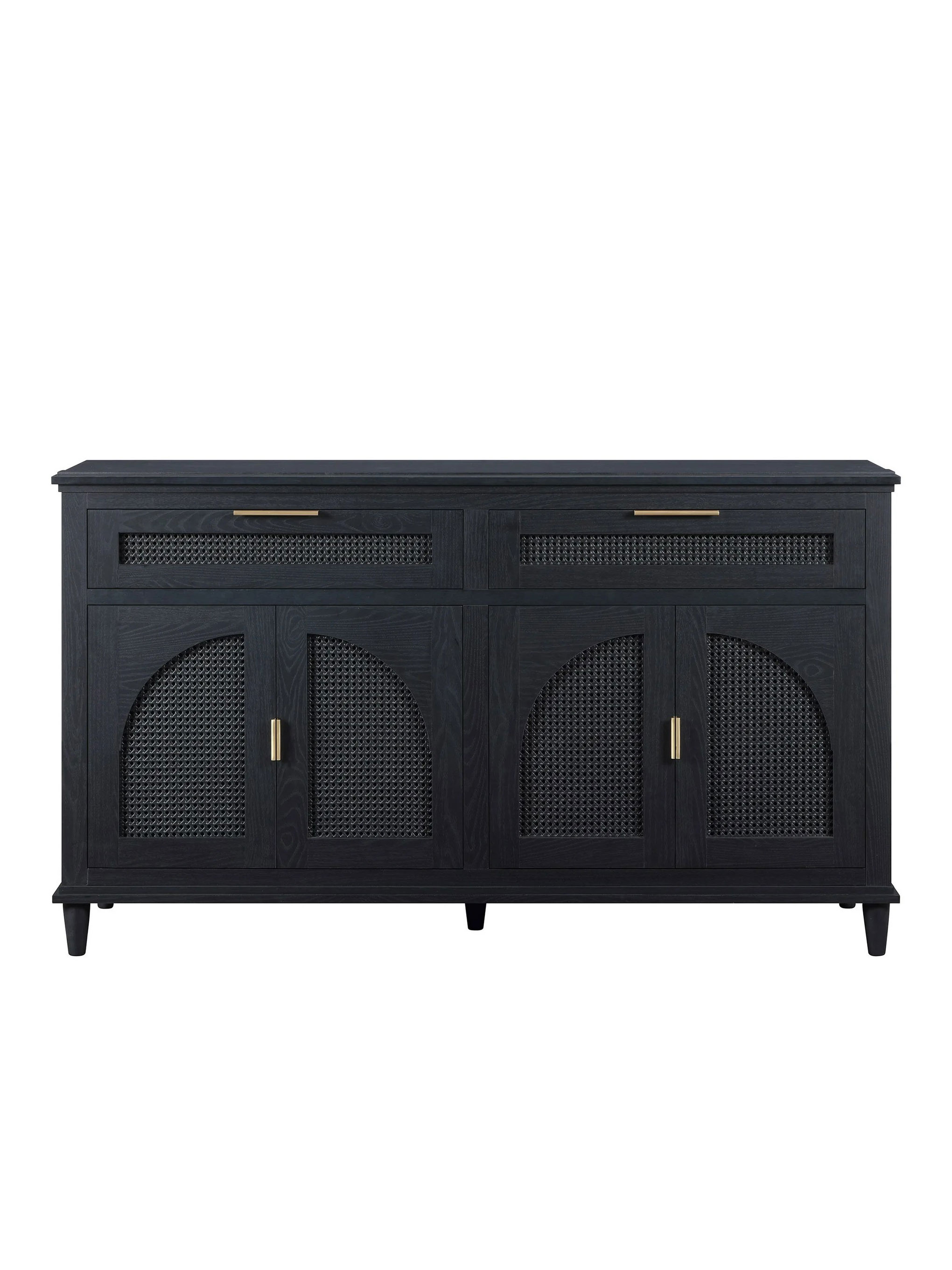 Beautiful Drew Rattan Media Console With Teched Away Drawer by Drew Barrymore