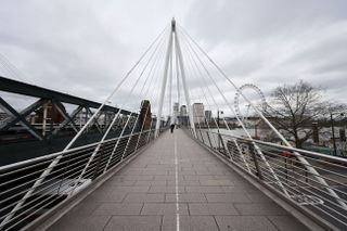 Walking across London Blackfriars Bridge