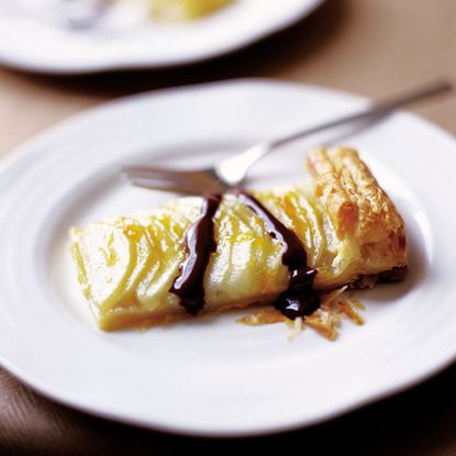 Pear Tart with Chocolate Sauce-chocolate recipes-recipe ideas-new recipes-woman and home