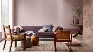 Heart Wood by Dulux is a soft heather purple and works well in a living room