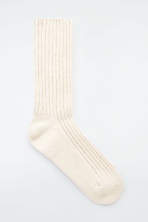 Ribbed Cashmere Socks