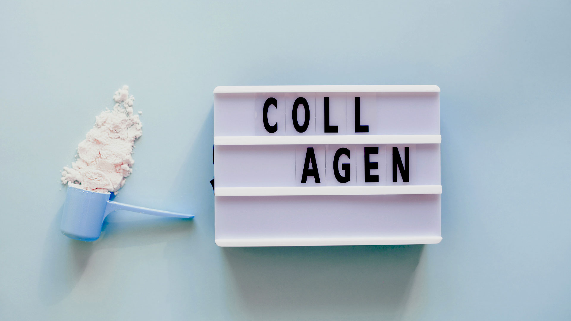 Does collagen help hair grow?  picture shows collagen powder