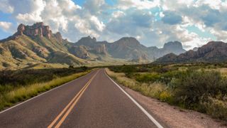 Empty road in mountains