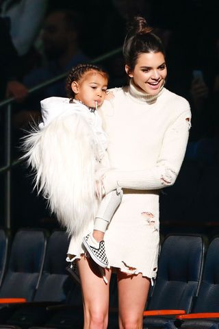 Kendall Jenner & North West At New York Fashion Week