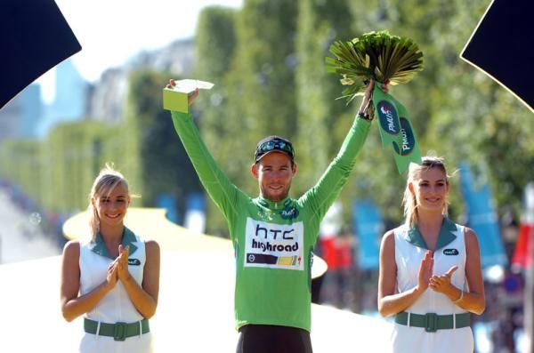Mark Cavendish (HTC-Highroad) finally got his hands on the green jersey.