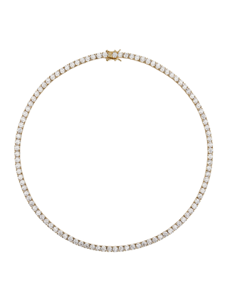 Kate Round Cut, Lab White Sapphire Gold RiviÈre Necklace