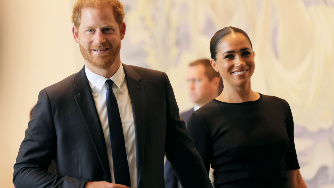 Prince Harry, Duke of Sussex and Meghan, Duchess of Sussex arrive at the United Nations Headquarters on July 18, 2022 in New York City