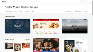 Wix's template library