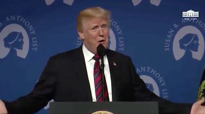 Trump addresses the Susan B. Anthony List gala