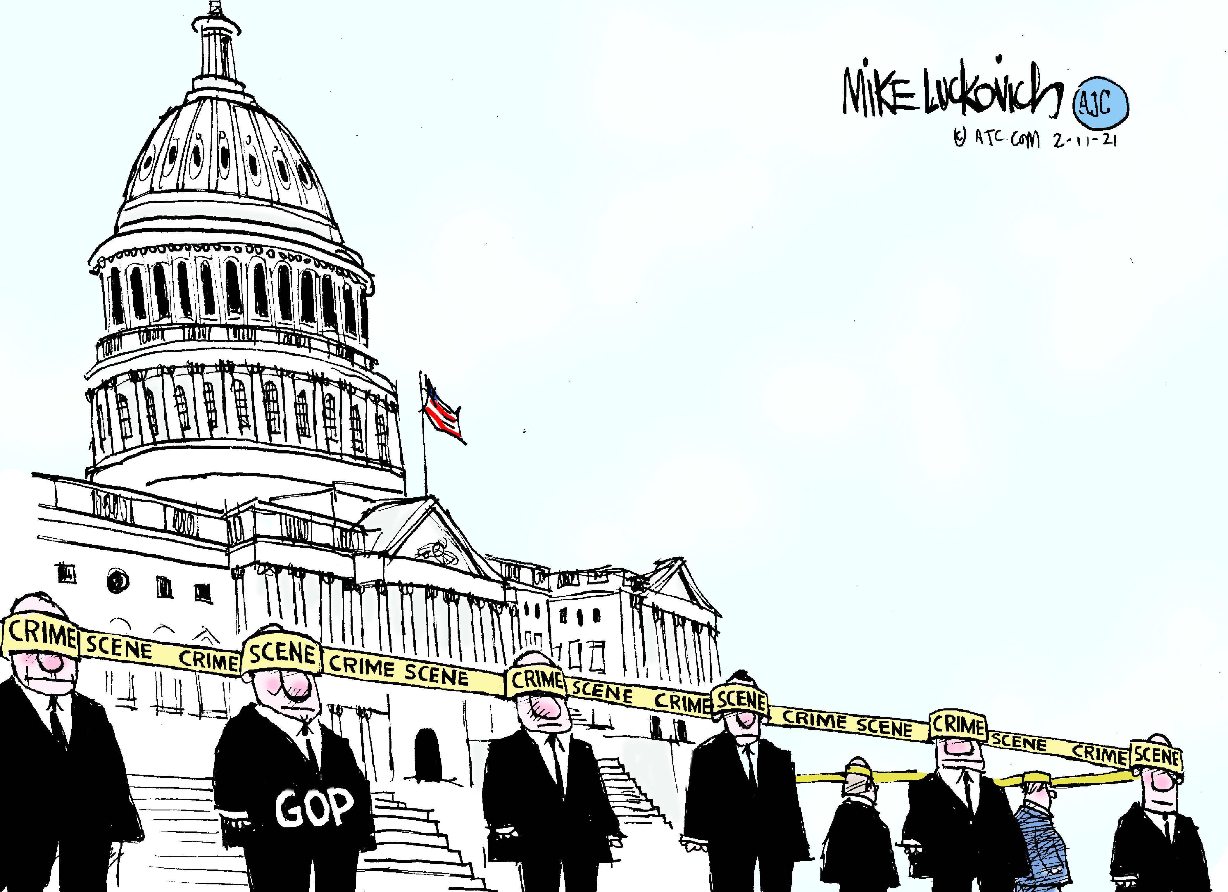 Political Cartoon U.S. GOP impeachment 