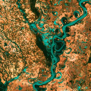 3rd Place: Meandering Mississippi Landsat 7 Acquired May 28, 2003