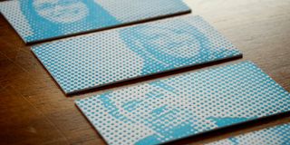 Clever halftone designs give a unique look to Tactic Marketing’s business cards