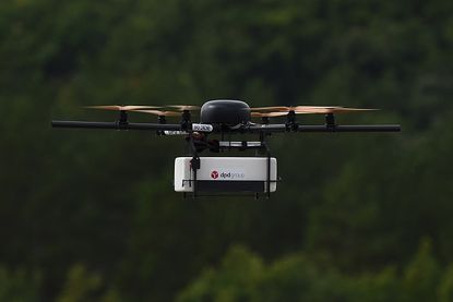 A delivery drone prototype.