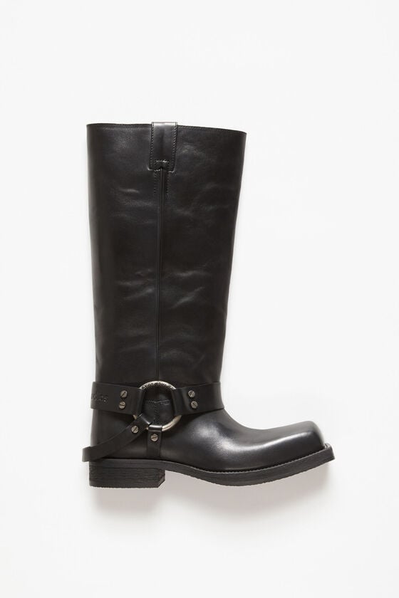 Leather Buckle Boots