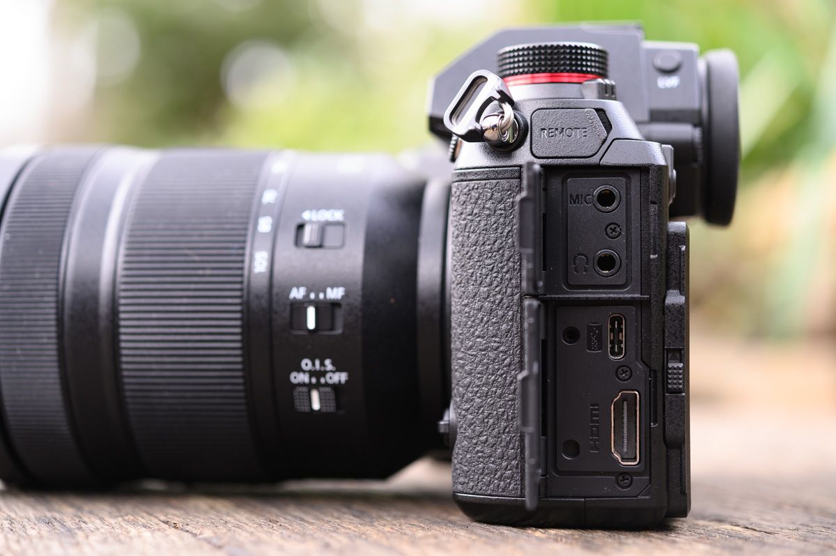 3.5mm ports for microphones and headphones are joined by a USB Type C port and a full-size HDMI out.