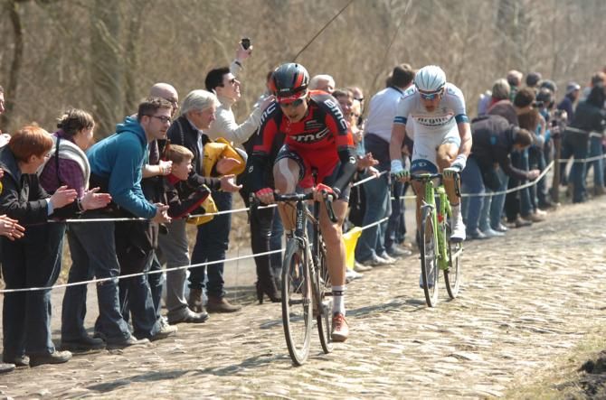 Taylor Phinney (BMC) split the peloton in the Arenberg forest