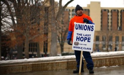 Public employees continue to fight in Wisconsin and elsewhere, as state governments attempt to roll back their compensation and bargaining rights.