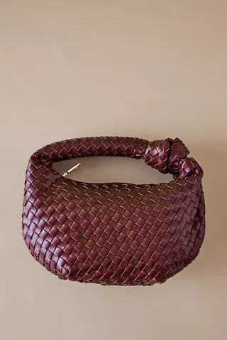 Melie Bianco Larissa Woven Faux-Leather Shoulder Bag