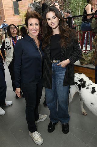 Joyce M. Pierpoline, Chair BAFTA North America and Selena Gomez attend the BAFTA filmmaker cocktail party at the 2024 Telluride Film Festival on August 31, 2024