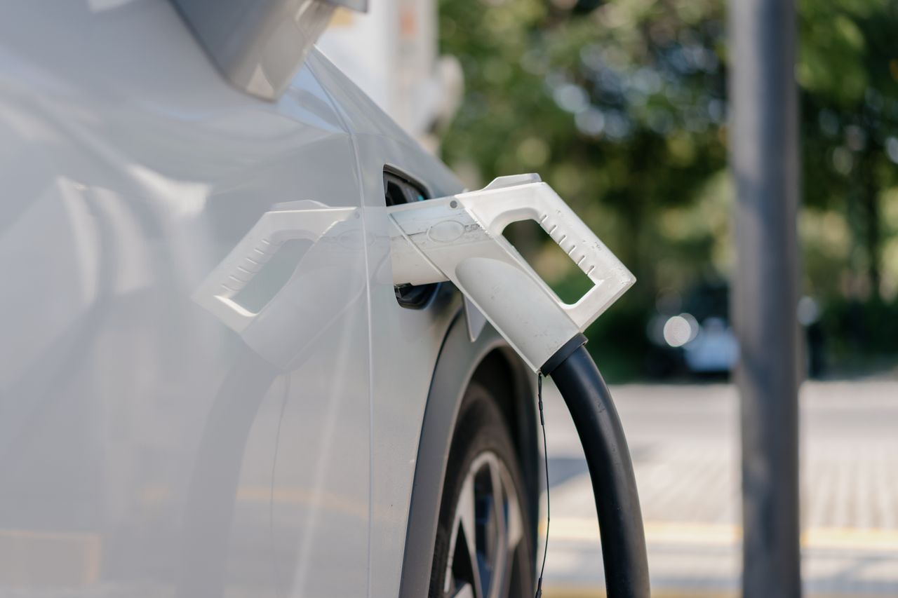 electric vehicle charging in a parking lot