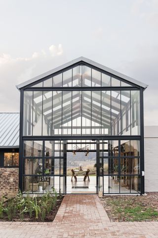 A glass conservatory