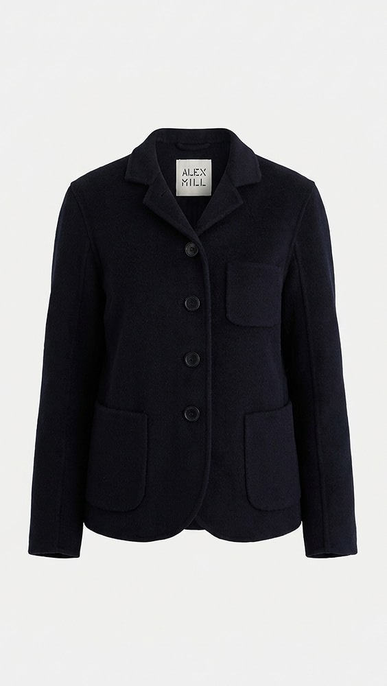 Lexington Jacket in Double Face Wool - Navy