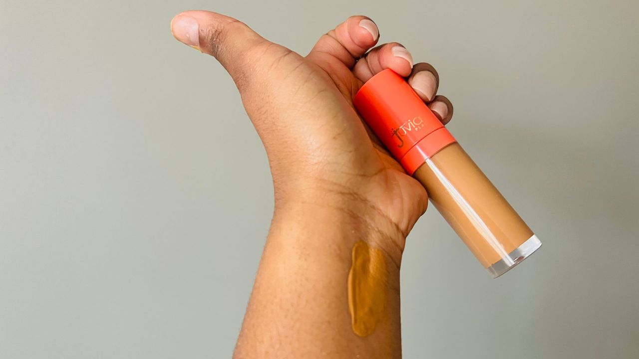 Juvia's Place I Am Magic Concealer color swatch on a person's wrist for the best drugstore concealers.