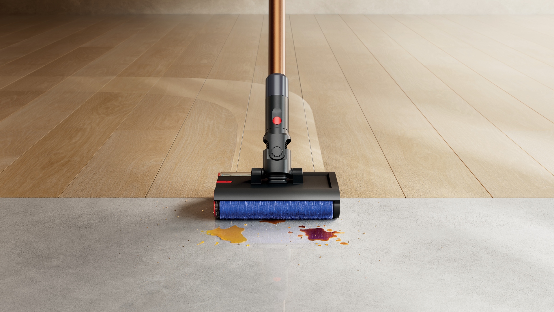 The Dyson PencilWash cleaning a floor
