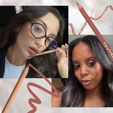Images of WWW editors wearing nude lip liners.