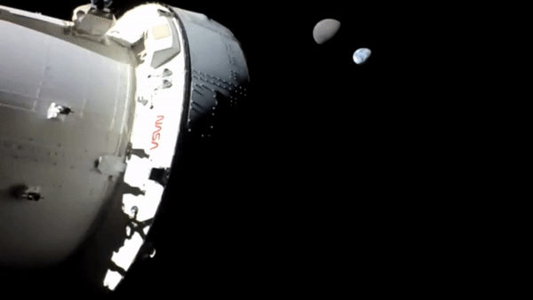 Wow! Artemis 1 Orion spacecraft captures live view of Earth and moon from deep s..