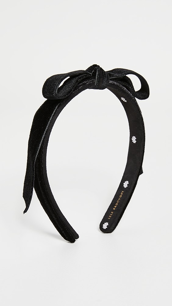 Lele Sadoughi Bardot Velvet Ribbon Slim Headband