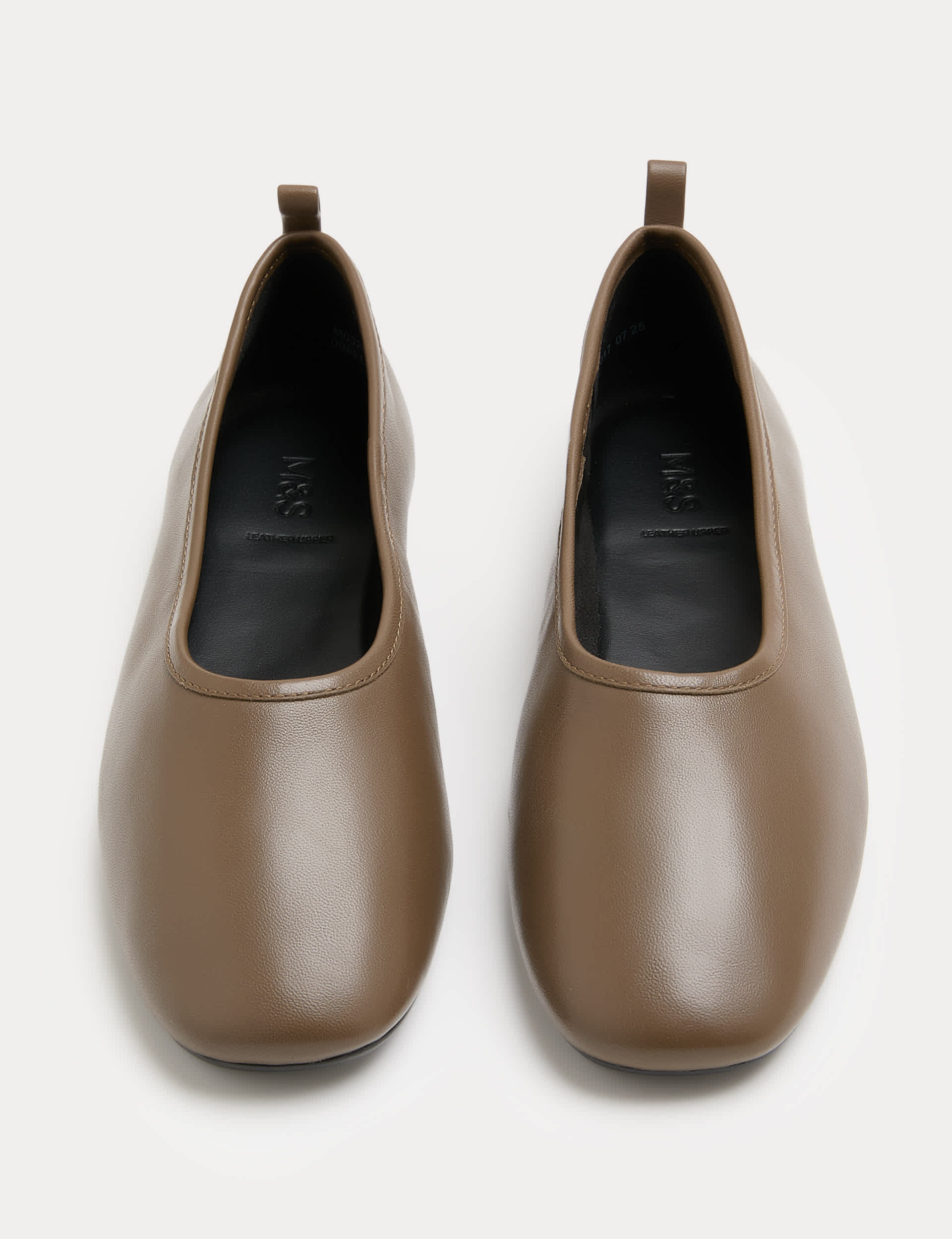 Leather Flat Ballet Pumps