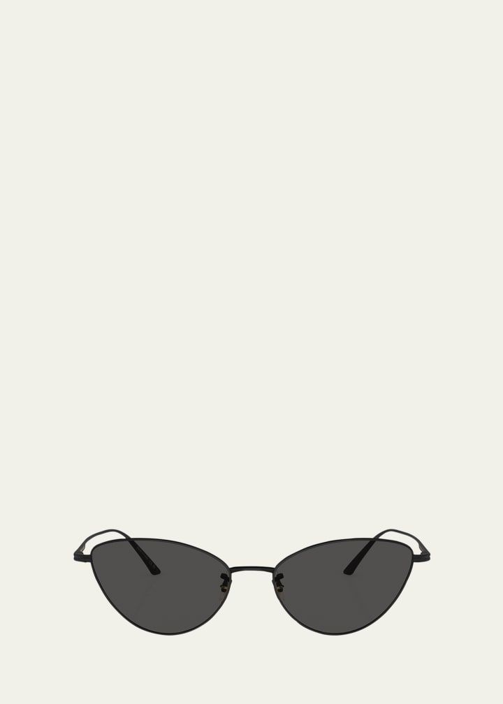 Sleek Black Steel Butterfly Sunglasses