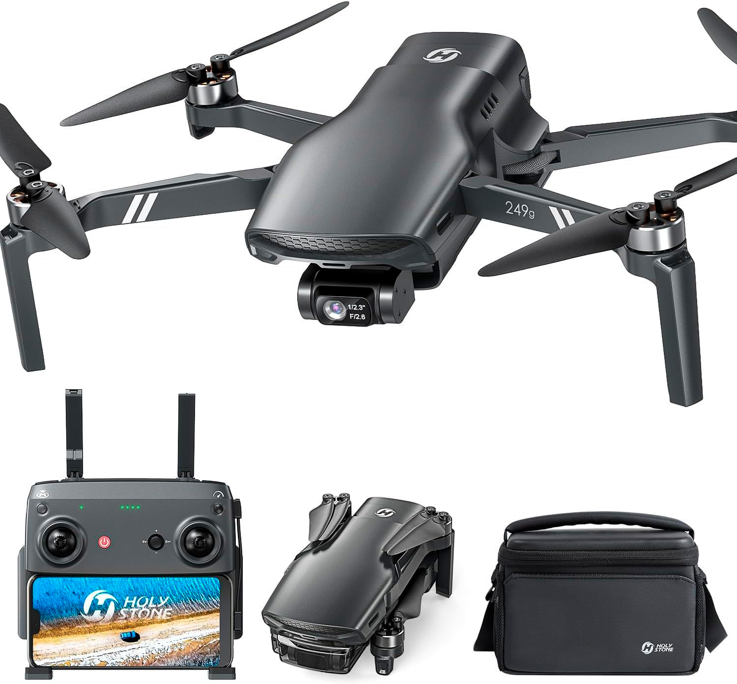 Holy Stone HS900 Fly More Bundle on a white background