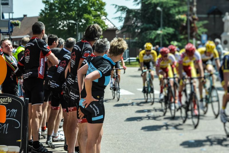 Local riders show their support for the peloton