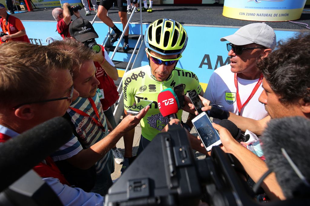 Pre-stage interview time for Alberto Contador (Tinkoff)